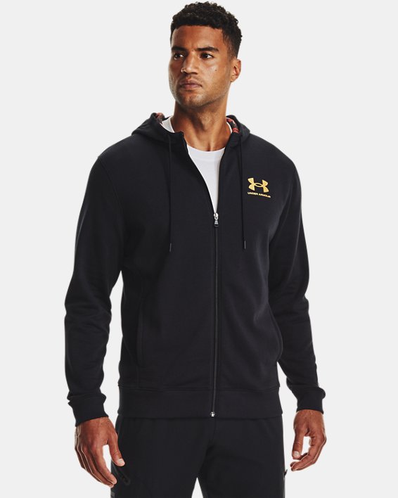 เสื้อฮู้ด UA CNY Rival Fleece Full Zip สำหรับผู้ชาย, Black, pdpMainDesktop image number 0